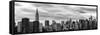 Panoramic Cityscape with the Chrysler Building and Empire State Building Views-Philippe Hugonnard-Framed Stretched Canvas