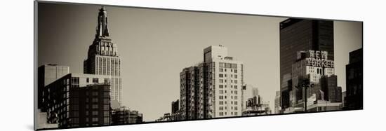 Panoramic Cityscape with the Empire State Building and the New Yorker Hotel-Philippe Hugonnard-Mounted Photographic Print