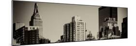 Panoramic Cityscape with the Empire State Building and the New Yorker Hotel-Philippe Hugonnard-Mounted Photographic Print