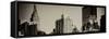 Panoramic Cityscape with the Empire State Building and the New Yorker Hotel-Philippe Hugonnard-Framed Stretched Canvas