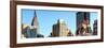 Panoramic Cityscape with the Empire State Building and the New Yorker Hotel-Philippe Hugonnard-Framed Photographic Print