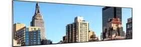 Panoramic Cityscape with the Empire State Building and the New Yorker Hotel-Philippe Hugonnard-Mounted Photographic Print