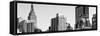 Panoramic Cityscape with the Empire State Building and the New Yorker Hotel-Philippe Hugonnard-Framed Stretched Canvas