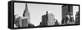 Panoramic Cityscape with the Empire State Building and the New Yorker Hotel-Philippe Hugonnard-Framed Stretched Canvas