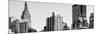 Panoramic Cityscape with the Empire State Building and the New Yorker Hotel-Philippe Hugonnard-Mounted Photographic Print