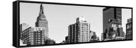 Panoramic Cityscape with the Empire State Building and the New Yorker Hotel-Philippe Hugonnard-Framed Stretched Canvas