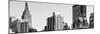 Panoramic Cityscape with the Empire State Building and the New Yorker Hotel-Philippe Hugonnard-Mounted Photographic Print