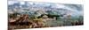 Panoramic Fantasy with the Abduction of Helen, 1535-Maerten van Heemskerck-Mounted Giclee Print