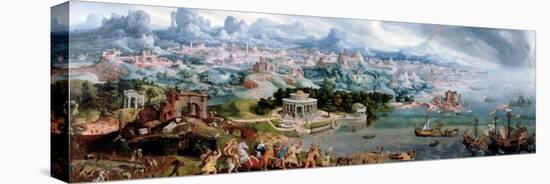 Panoramic Fantasy with the Abduction of Helen, 1535-Maerten van Heemskerck-Stretched Canvas