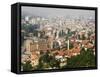 Panoramic Hilltop View of the City, Sarajevo, Bosnia-Christian Kober-Framed Stretched Canvas