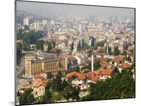 Panoramic Hilltop View of the City, Sarajevo, Bosnia-Christian Kober-Mounted Photographic Print