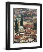 Panoramic Hilltop View of the City, Sarajevo, Bosnia-Christian Kober-Framed Photographic Print