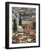 Panoramic Hilltop View of the City, Sarajevo, Bosnia-Christian Kober-Framed Photographic Print