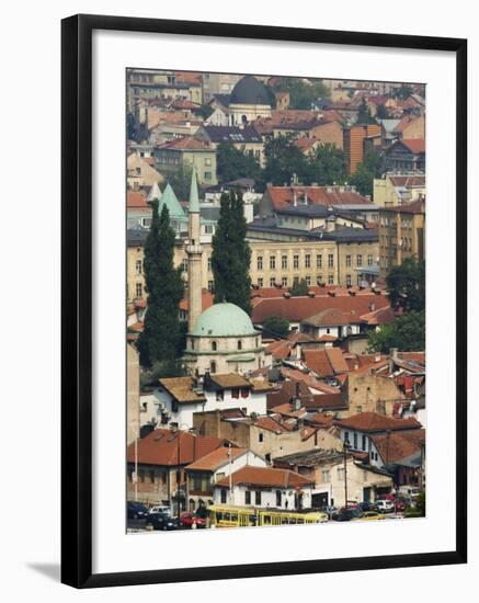 Panoramic Hilltop View of the City, Sarajevo, Bosnia-Christian Kober-Framed Photographic Print