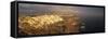 Panoramic Image of Fira in the Evening-Markus Lange-Framed Stretched Canvas