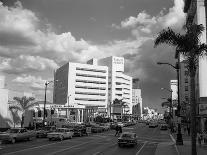 1960s STREET SCENE WILSHIRE BOULEVARD AND RODEO DRIVE LOS ANGELES CA USA-Panoramic Images-Photographic Print