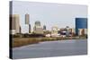 Panoramic Indianapolis-benkrut-Stretched Canvas