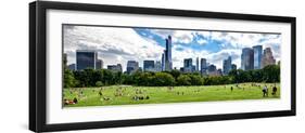 Panoramic Landscape, a Summer in Central Park, Lifestyle, Manhattan, New York City-Philippe Hugonnard-Framed Photographic Print