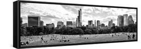 Panoramic Landscape, a Summer in Central Park, Lifestyle, Manhattan, NYC-Philippe Hugonnard-Framed Stretched Canvas