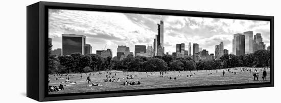 Panoramic Landscape, a Summer in Central Park, Lifestyle, Manhattan, NYC-Philippe Hugonnard-Framed Stretched Canvas