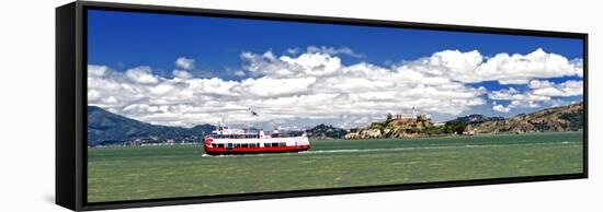 Panoramic Landscape - Alcatraz Island - Prison - San Francisco - California - United States-Philippe Hugonnard-Framed Stretched Canvas