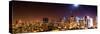 Panoramic Landscape by Night of Manhattan-Philippe Hugonnard-Stretched Canvas