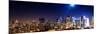 Panoramic Landscape by Night of Manhattan-Philippe Hugonnard-Mounted Photographic Print