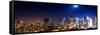 Panoramic Landscape by Night of Manhattan-Philippe Hugonnard-Framed Stretched Canvas