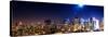 Panoramic Landscape by Night of Manhattan-Philippe Hugonnard-Stretched Canvas