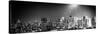 Panoramic Landscape by Night of Manhattan-Philippe Hugonnard-Stretched Canvas