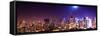 Panoramic Landscape by Pink Night of Manhattan-Philippe Hugonnard-Framed Stretched Canvas