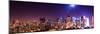 Panoramic Landscape by Pink Night of Manhattan-Philippe Hugonnard-Mounted Photographic Print