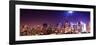 Panoramic Landscape by Pink Night of Manhattan-Philippe Hugonnard-Framed Photographic Print