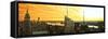 Panoramic Landscape - Empire State Building - Sunset - Manhattan - New York City - United States-Philippe Hugonnard-Framed Stretched Canvas