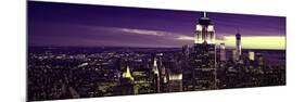 Panoramic Landscape - Empire State Building - Sunset - Manhattan - New York City - United States-Philippe Hugonnard-Mounted Photographic Print