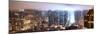 Panoramic Landscape - Foggy Night in Manhattan-Philippe Hugonnard-Mounted Photographic Print