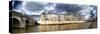 Panoramic Landscape - Ile Saint Louis - Paris - France-Philippe Hugonnard-Stretched Canvas