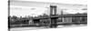 Panoramic Landscape - Manhattan Bridge with the Empire State Building from Brooklyn-Philippe Hugonnard-Stretched Canvas