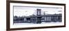 Panoramic Landscape - Manhattan Bridge with the Empire State Building from Brooklyn-Philippe Hugonnard-Framed Photographic Print