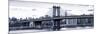 Panoramic Landscape - Manhattan Bridge with the Empire State Building from Brooklyn-Philippe Hugonnard-Mounted Photographic Print