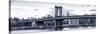 Panoramic Landscape - Manhattan Bridge with the Empire State Building from Brooklyn-Philippe Hugonnard-Stretched Canvas