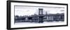Panoramic Landscape - Manhattan Bridge with the Empire State Building from Brooklyn-Philippe Hugonnard-Framed Photographic Print