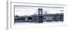 Panoramic Landscape - Manhattan Bridge with the Empire State Building from Brooklyn-Philippe Hugonnard-Framed Photographic Print