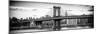 Panoramic Landscape - Manhattan Bridge with the Empire State Building from Brooklyn-Philippe Hugonnard-Mounted Photographic Print