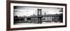 Panoramic Landscape - Manhattan Bridge with the Empire State Building from Brooklyn-Philippe Hugonnard-Framed Photographic Print