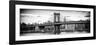 Panoramic Landscape - Manhattan Bridge with the Empire State Building from Brooklyn-Philippe Hugonnard-Framed Photographic Print