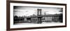 Panoramic Landscape - Manhattan Bridge with the Empire State Building from Brooklyn-Philippe Hugonnard-Framed Photographic Print