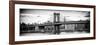 Panoramic Landscape - Manhattan Bridge with the Empire State Building from Brooklyn-Philippe Hugonnard-Framed Photographic Print