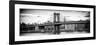 Panoramic Landscape - Manhattan Bridge with the Empire State Building from Brooklyn-Philippe Hugonnard-Framed Photographic Print