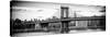 Panoramic Landscape - Manhattan Bridge with the Empire State Building from Brooklyn-Philippe Hugonnard-Stretched Canvas